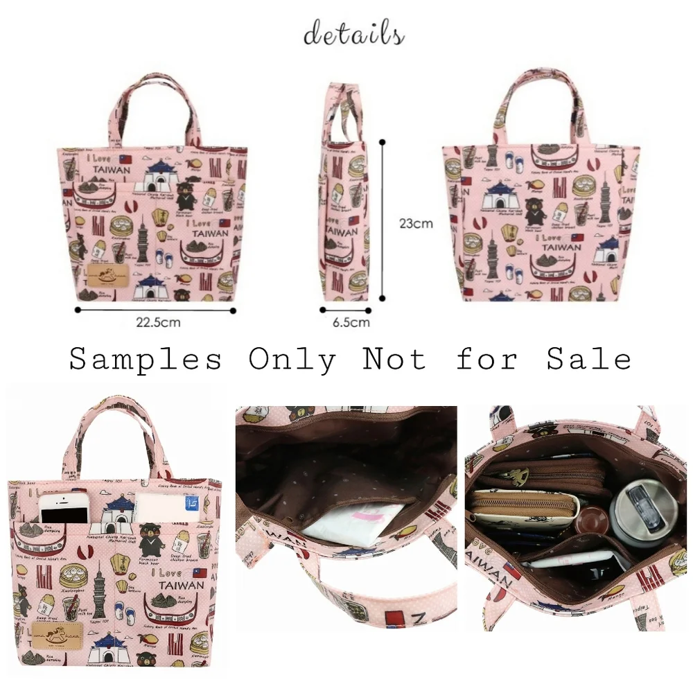 Waterproof Plaid Mini Tote Handbag - Picture 2 of 7